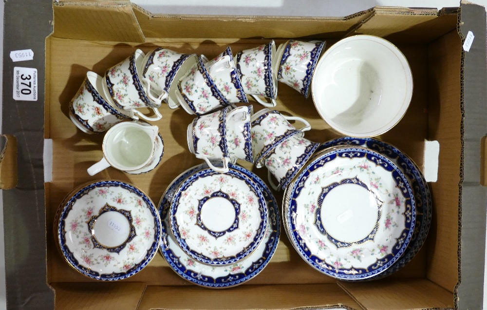 A good collection of Sutherland hand painted floral tea ware to include cups, saucers, side plates,