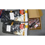 Two 14kg bags of Pro Plan medium adult dog biscuits together with salami dog treats and dog