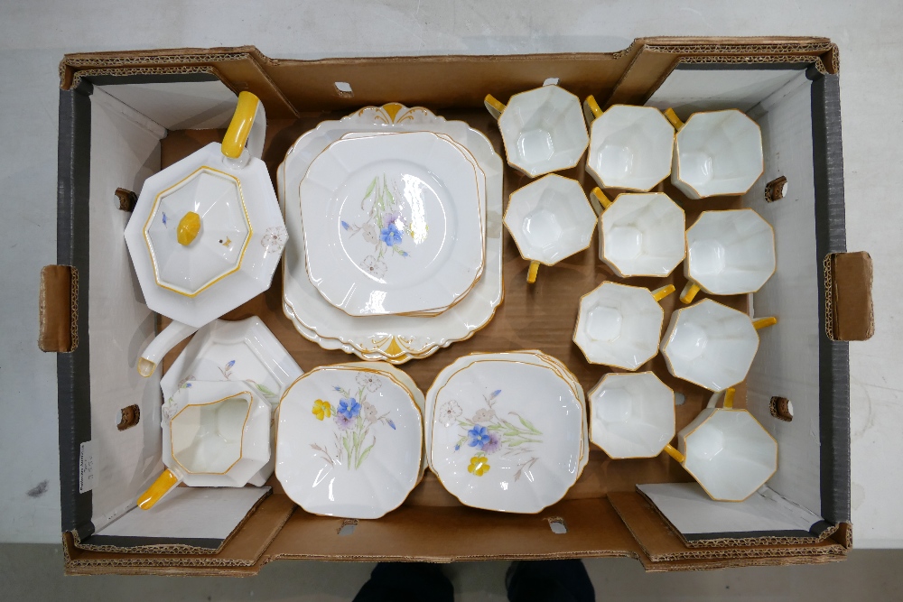 A large collection of Shelley pattern 2204 tea ware to include cups, saucers,