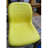 A John Deere Forklift chair in yellow.