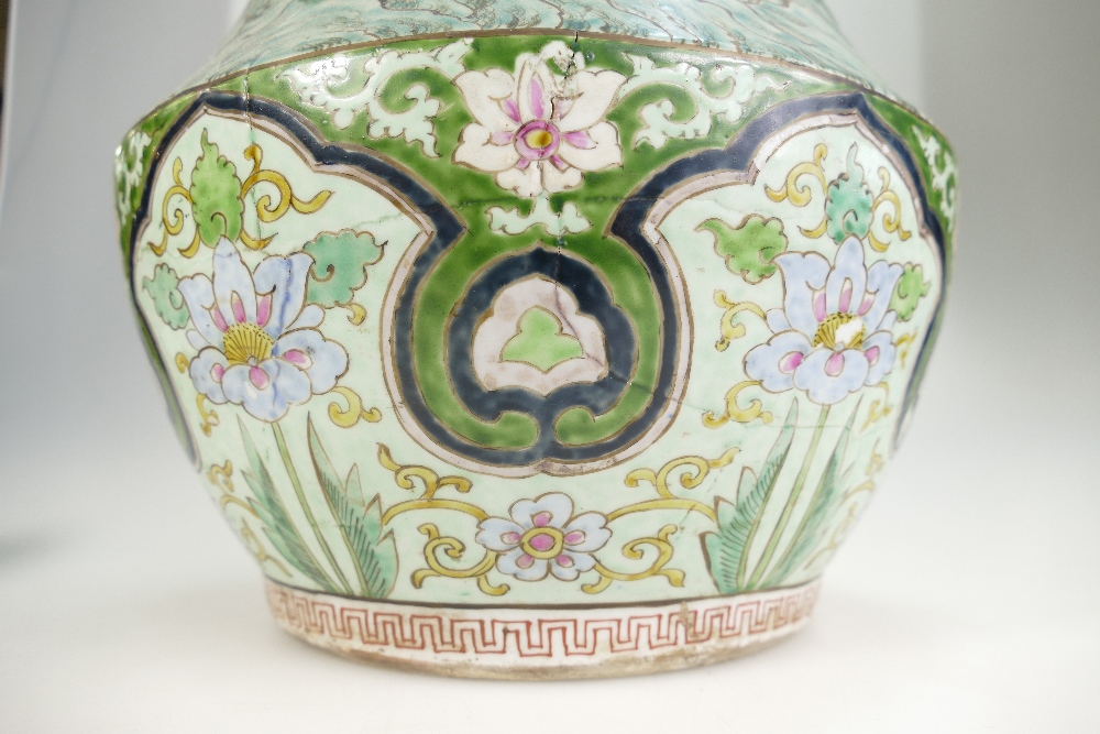 Large 19th Century Oriental vase with wa - Image 5 of 5