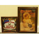 Vintage framed paper advertising poster