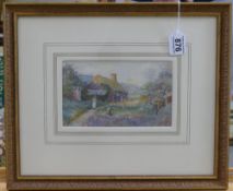 W.H Howarth watercolour painting of cott