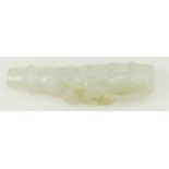 Chinese white jade bamboo carving, diame