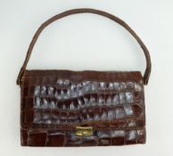 1950's Ladies crocodile skin hand bag, i
