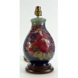 Moorcroft Pottery lamp base Finches by d