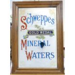 Vintage advertising mirror for Schweppes