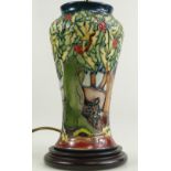 Moorcroft Holly Hatch table lamp from th