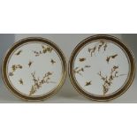 A pair of Cauldon cabinet plates,19th/20