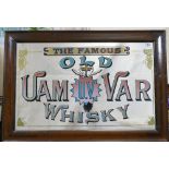 Vintage framed advertising mirror for Th