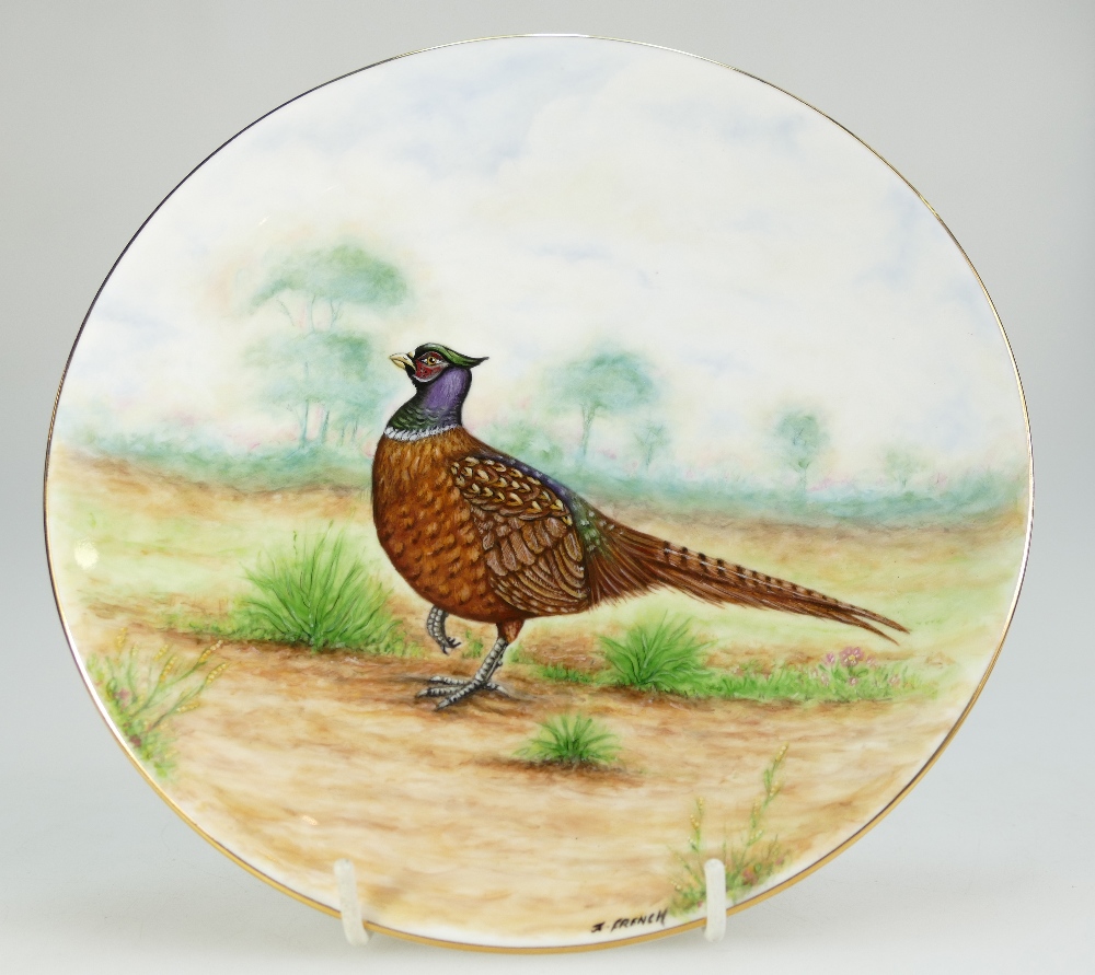 Coalport plate hand painted with a pheas