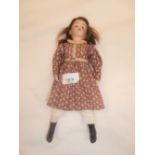 Edwardian bisque headed doll makers mark obscured 12''