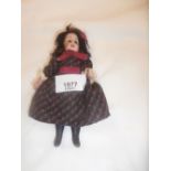 Edwardian small bisque dressed doll by Jules Verlingue 6''