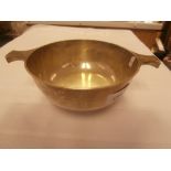 Large circular silver quaiche style bowl, Edinburgh 1934 maker B&S 10.9oz