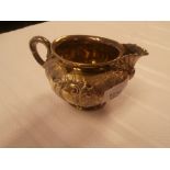 Elkington and Co silver gilt oval Rococo embossed cream jug Birmingham 1891 7.8oz