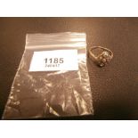 9ct gold dress ring set with diamonds marks worn