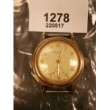 9ct Gold cased gents JW Benson watch