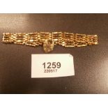 9ct gold gate link bracelet 5g