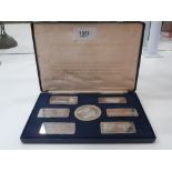 1975 Millennium silver collection of Commemorative Issue medals and ingots struck in sterling silver