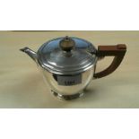 Birmingham small plain silver tea pot