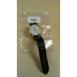 Gents Tissot wristwatch with original black leather strap