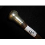 walking cane with silver knop handle A/F