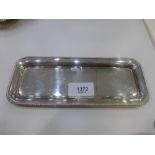 rectangular silver tray with gadroon edge, London 20cm wide