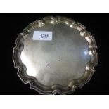 silver trinket tray with pie crust edge 15.5cm diameter