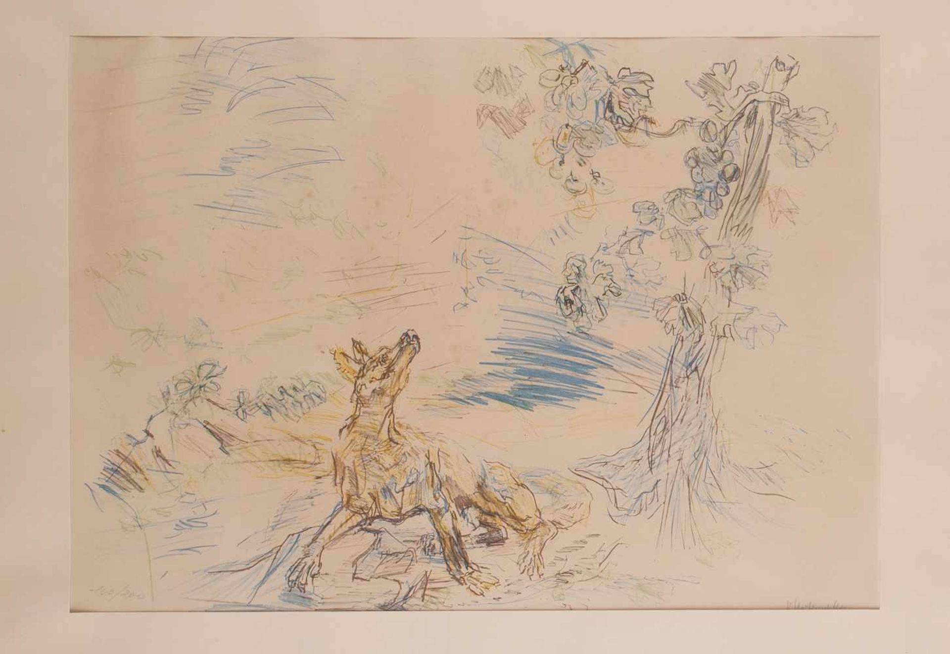 Oskar Kokoschka (Pöchlarn, Niederösterreich 1886 - 1980 Montreux, Schweiz) 'Der Fuchs und die sauren