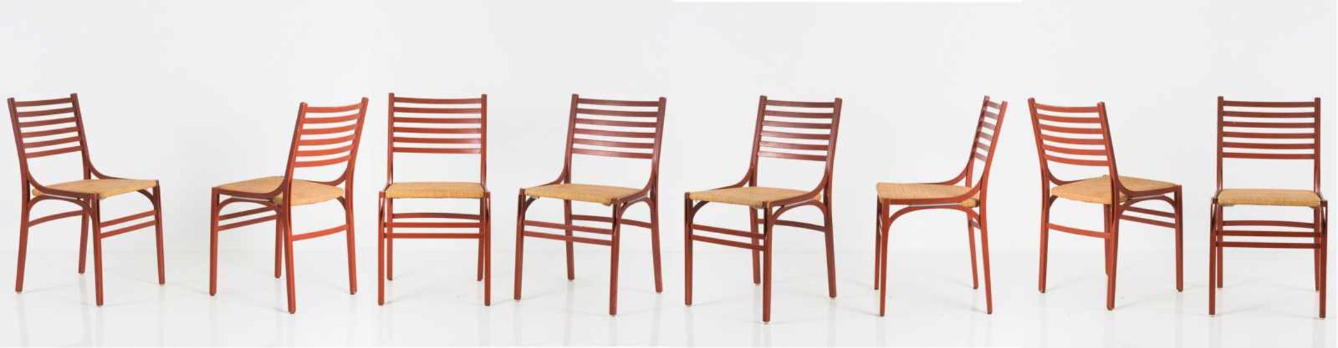 Gerd Lange; Gruppe 61 Acht Stühle '251 - Documenta III', 1962/63 H. 81 x 44 x 49 cm. Thonet,