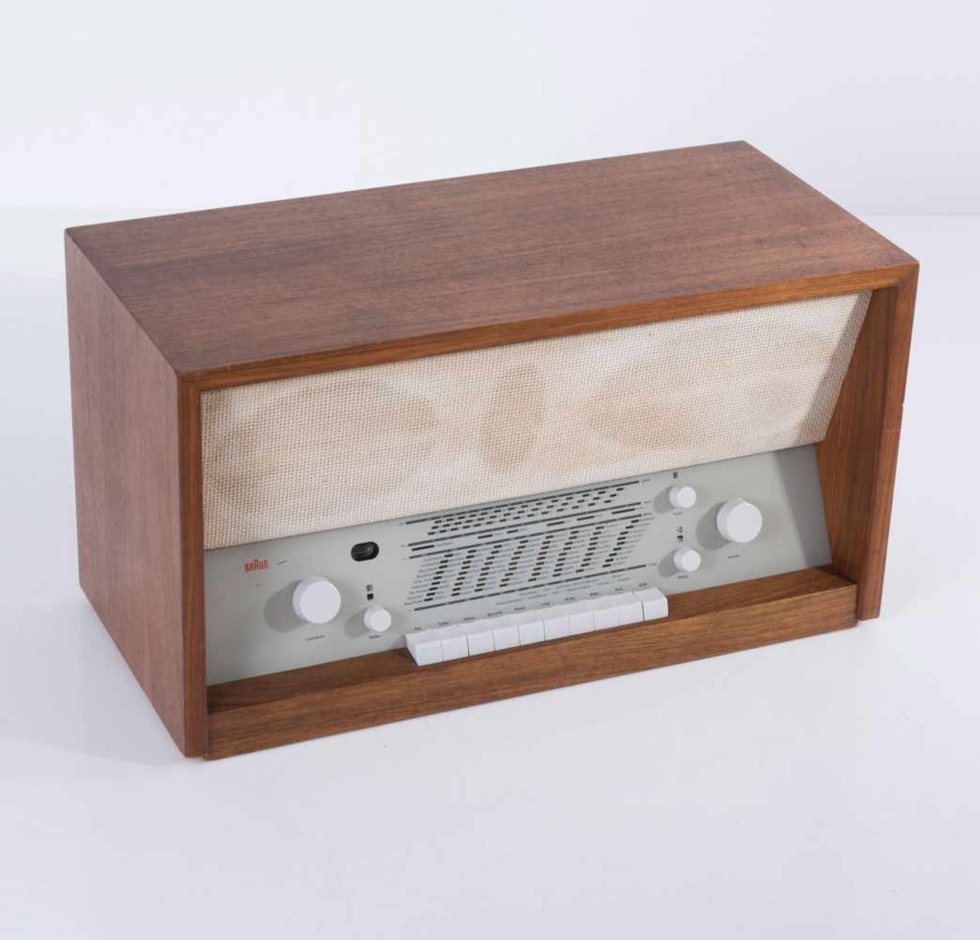 Herbert Hirche Radio 'Stereo-Tischsuper RC8 TS 3', 1958 H. 33,2 x 60,4 x 28,5 cm. Braun AG, - Bild 6 aus 6