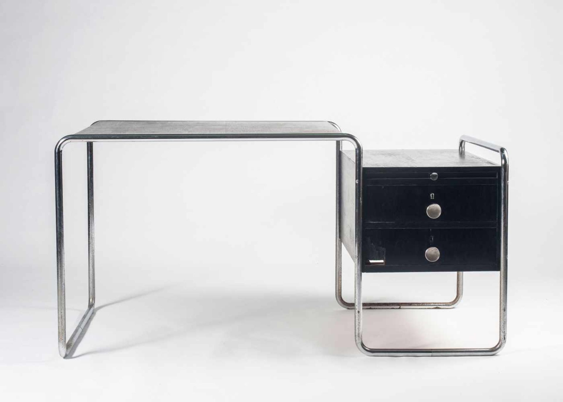 Marcel Breuer Schreibtisch 'B 65', 1929/30 H. 74,5 x 150 x 78 cm. Thonet, Frankenberg, 1930er Jahre. - Bild 4 aus 4