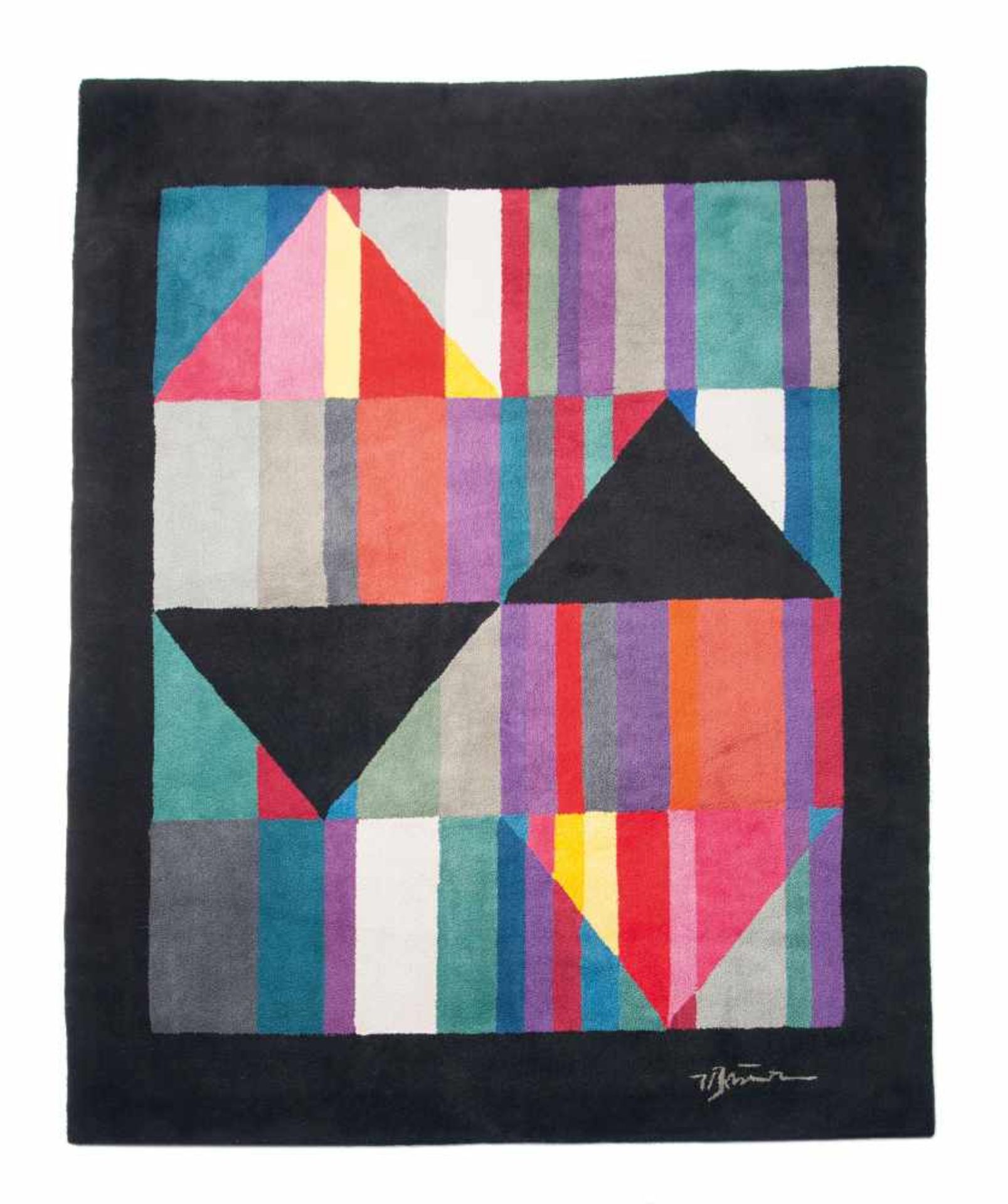 Hans Theo Baumann Teppich, um 1988 155 x 200 cm. itxt - Inter-Textil-Tufting, Ursula Kapp,