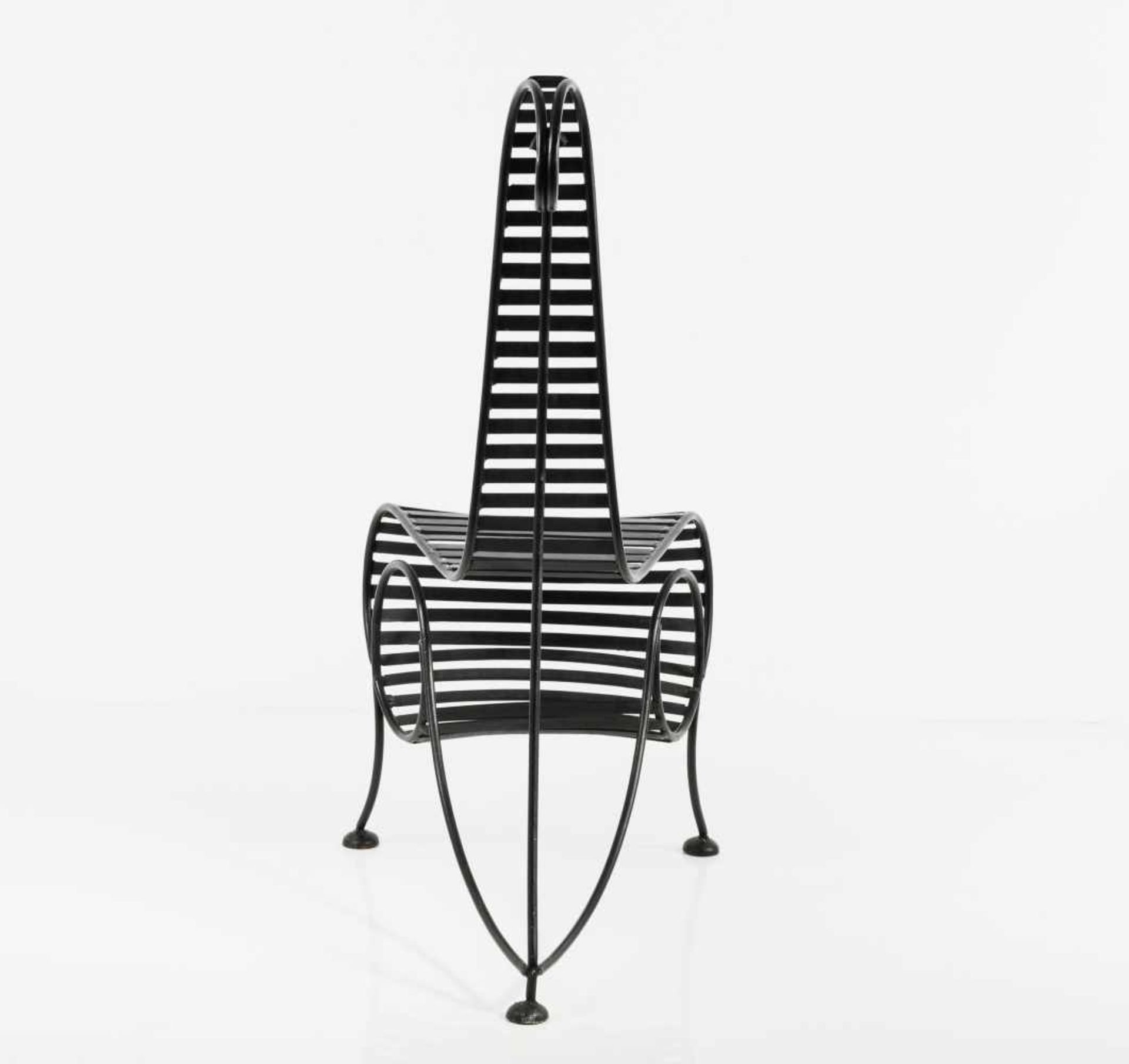 André Dubreuil Sessel 'Spine chair - Variante', 1988 H. 106 x 46 x 75 cm. A. D. Decorative Arts, - Image 6 of 8