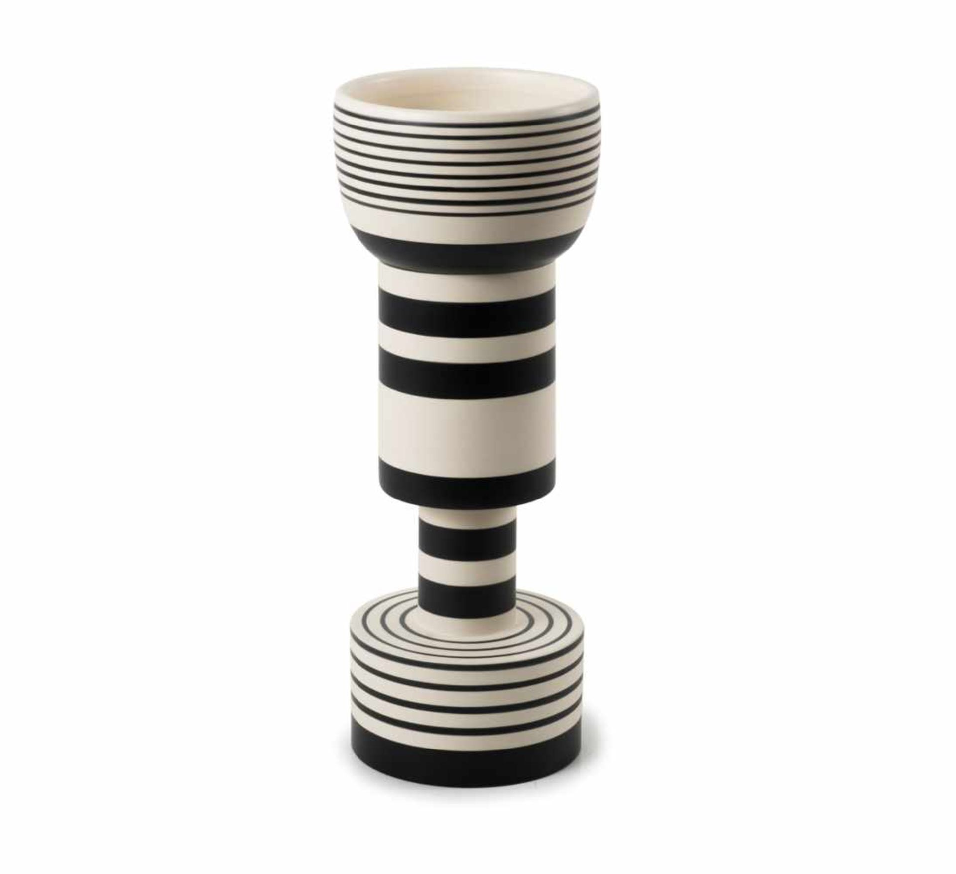 Vase 'Vaso Calice', um 1986 Ettore Sottsass H. 47,1 cm. Bitossi, Montelupo. Steingut, cremeweiß