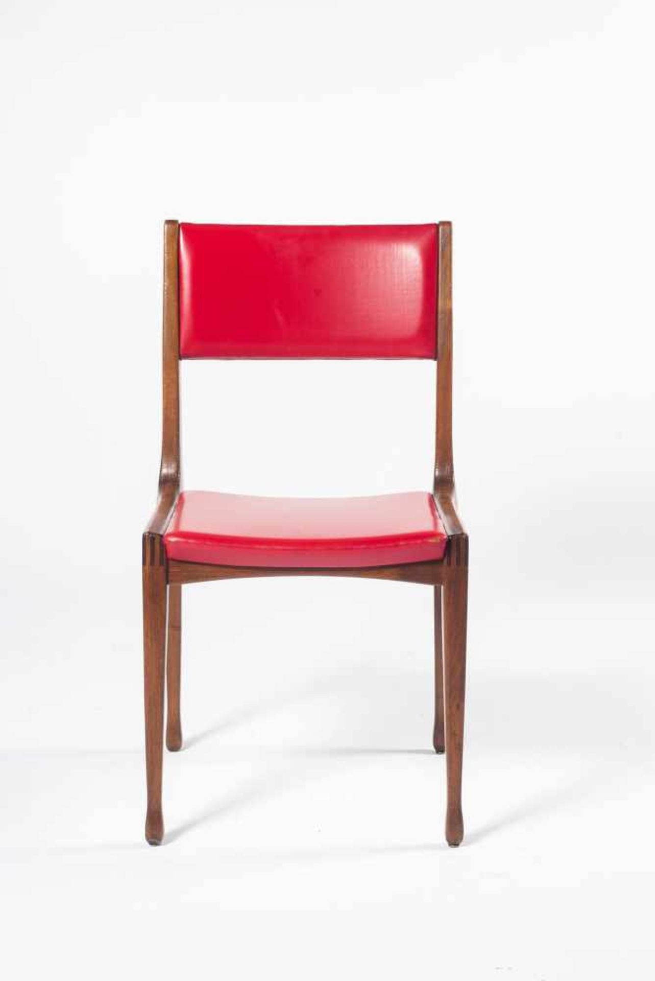 Zwölf Stühle '693', 1950er Jahre Carlo De Carli H. 85,5 x 46 x 51 cm. Cassina, Mailand. Nussholz, - Bild 7 aus 7