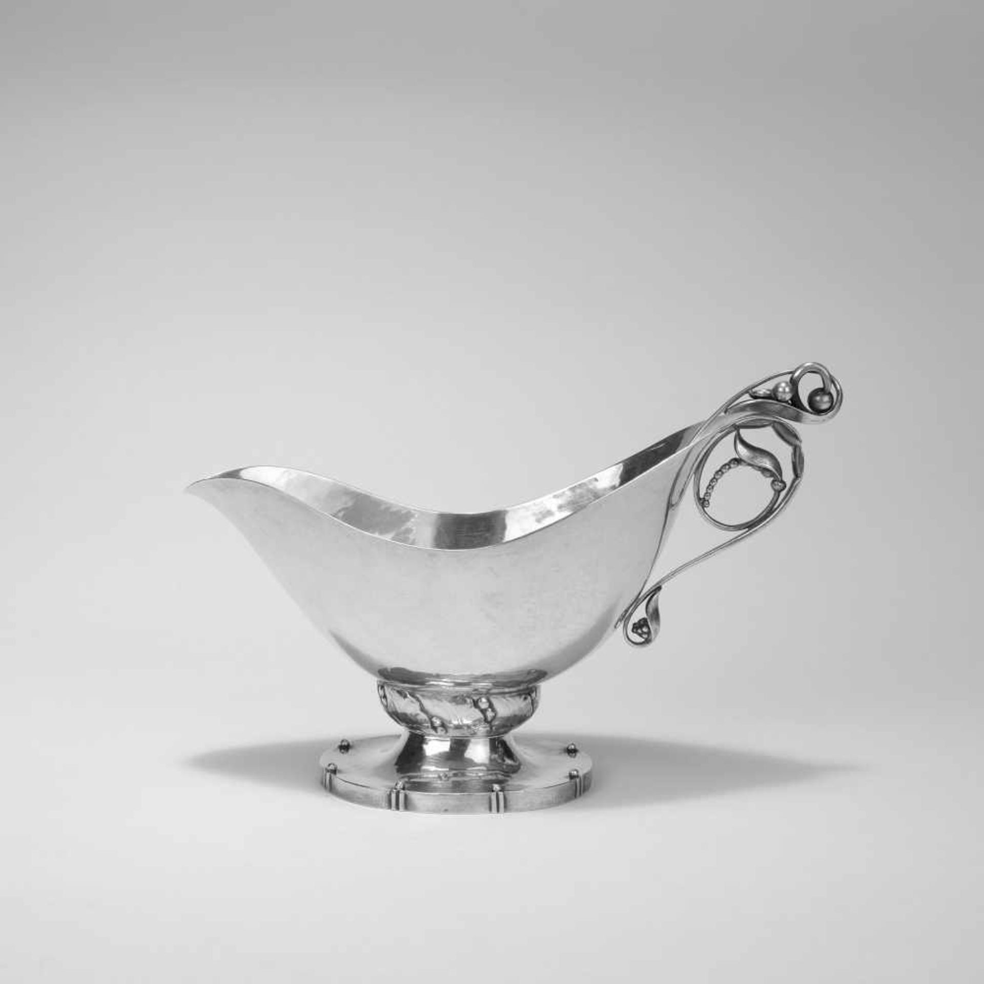 Sauciere, 1919 mit verwandtem Löffel, um 1939 Georg Jensen, Kopenhagen; W. & S. Sørensen, Kopenhagen - Bild 3 aus 4