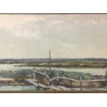 Oil on board, Mortson Quay, Norfolk