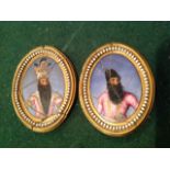 A pair of eastern bust miniatures