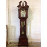 A reproduction Georgian style mahogany longcase clock