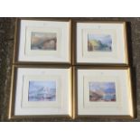 A set of four gilt framed prints after Turner, from the Oxford University