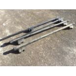 A pair of Thule car roofrack bars; and a set of similar Volvo roof bars. (4)