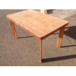 A deco oak dining table by PE Gane