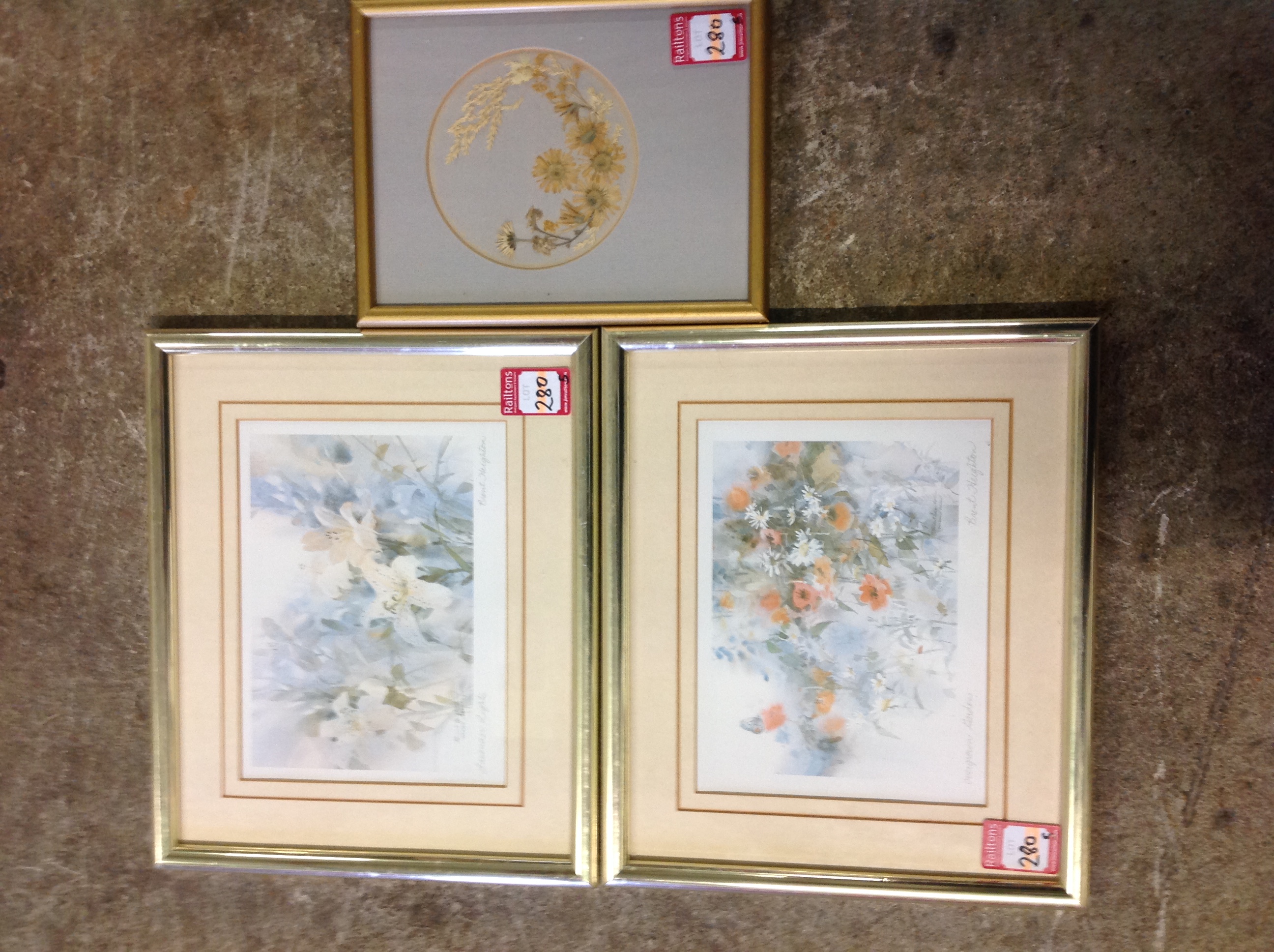 Miscellaneous framed prints, sets, floral, gardens, dried flowers, etc. (A lot) - Image 2 of 3