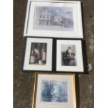 Four miscellaneous framed prints