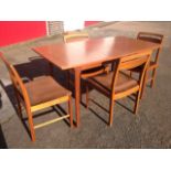 A 60s teak dining table & chair set by Macintosh