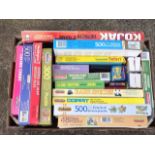 A box of games. jigsaws, cards, by Spears, Waddingtons, Falcon, etc. (A lot)