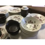 A Meakin stoneware dinner and tea set in the Maidstone pattern