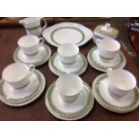 A Royal Doulton six-piece tea set in the Rondelay pattern
