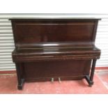 A mahogany cased piano by Welmar